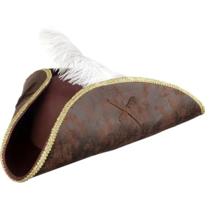 Image of Amscan 8405791 Pirate Tricorn Hat Cool Black Theme
