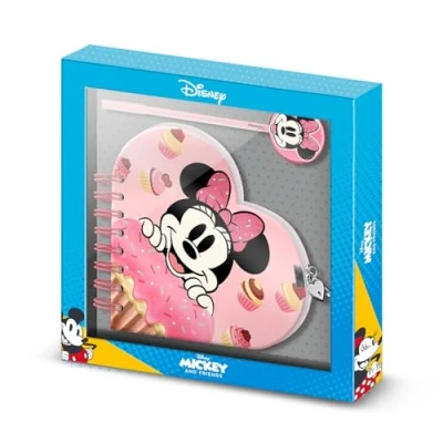 Image of Disney Minnie Mouse Muffin Heart Diary + Pen, Pink