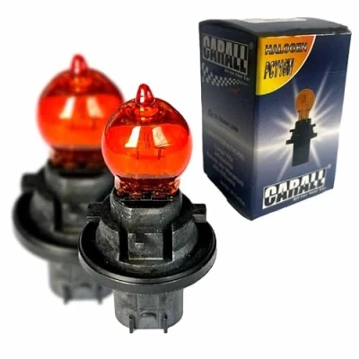 Image of 2 Pieces of 12V Car Bulbs, Low Beam Lights, High Beam, Fog Lights etc. (PCY16W 16W PU20d/2 Amber)