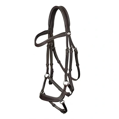 Image of LeMieux Arika Drop Bridle Brown/Silver Extra Full