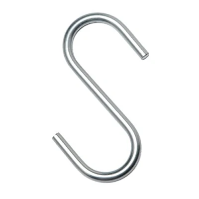 Image of Merriway BH04905 (10 Pcs) Kitchen S Hook Steel BZP 25 mm 3.4 Gauge Pack of 10 Pieces