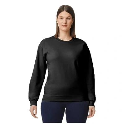 Image of Gildan Unisex Adult Softstyle Fleece Midweight Pullover (S) (Black)