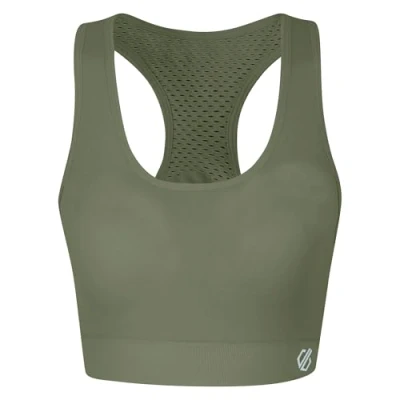 Image of Dare 2b Womens Dont Sweat It Medium Impact Sports Bra, Seamless Q WIC Antibacterial Fabric Perfect for Activewear, Working Out &amp; Yoga