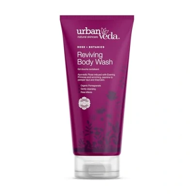 Image of Urban Veda Reviving Body Wash Anti Aging Bath and Shower With Rosehip Oil, Retinol Vitamins A, C E For Mature, Tired &amp; Wrinkled Skin Natural Gel Women&#039;s 200 ML