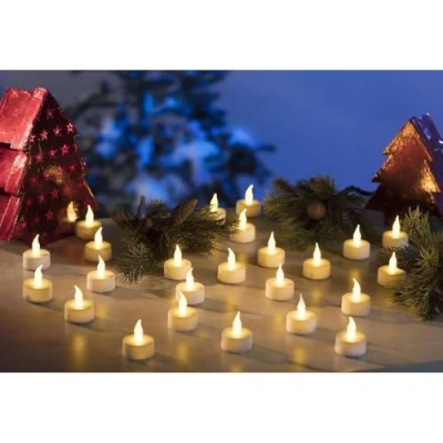 Image of Envenzo Tea Light Candles Flickering Led Battery Operated 24PCS Flameless