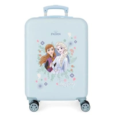 Image of Disney Frozen Own your destiny Cabin Suitcase Blue 38x55x20 cms Rigid ABS Side combination lock 32L 2 kgs 4 Double wheels Hand Luggage