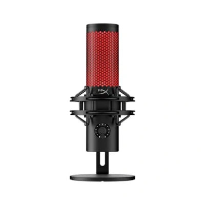 Image of HyperX Quadcast 2 USB Microphone for Gaming, Streaming and Podcasting, with On Board Controls, LED Lighting, Quick Release Shock Mount Built in Arm/Stand Mount, PC, Mac, PS5, PS4, C Black