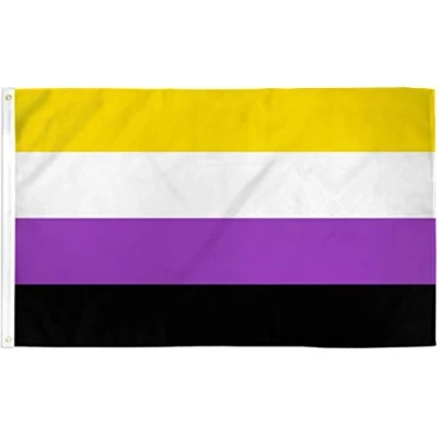 Image of SHATCHI 5ft x 3ft Gay Lesbian Love Gender Diversity Trans/LGBTQ/Pansexual/Non Binary/Genderfluid Celebration Supporter Fans Parade Wedding Gifts Decorations