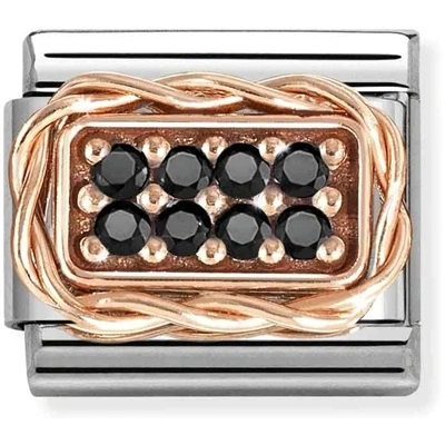 Image of Nomination Pavé Black Crystal Charm