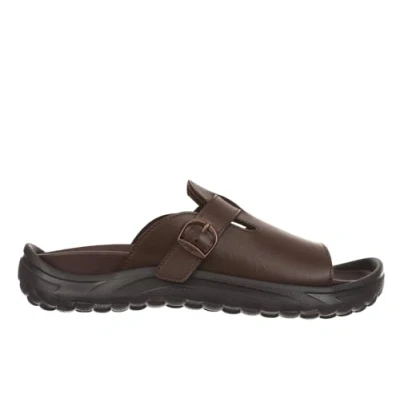 Image of MBT AKITA Men&#039;s Leather Sandals. Lightweight and Comfortable Spring Summer Footwear Physiological for Comfort Stability. Recovery Sandals Dressing in Modern Style. Brown Color
