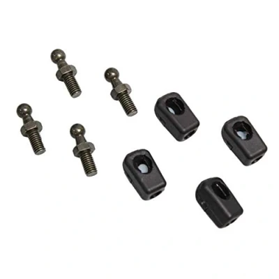 Image of JINGLINGKJ 10MM Ball Socket Nylon End M8 Screw Bolt Unbent Straight Female Thread Detachable Lift Support Joint Connector Fitting Bearing 4pcs (4pcs Thread)