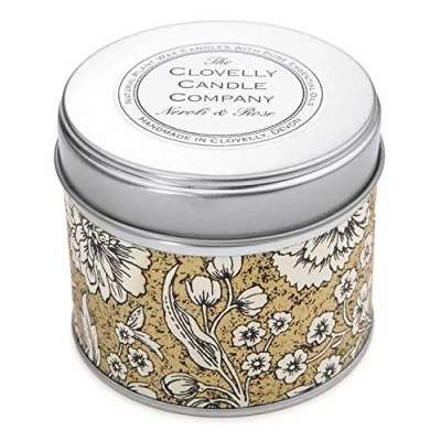 Image of Clovelly Soap Co Handmade Natural Scented Rose Neroli Aromatherapy Soy Wax Vegan Tin Candle