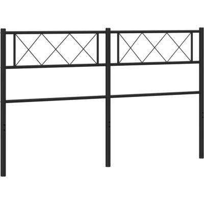 Image of vidaXL Elegant Black Metal Headboard A Comfortable Back Support and Decorative Element for any Bedroom Interior