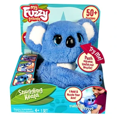 Image of Joy Toy Fuzzy Friends Interactive Plush Koala in Gift Box 22.7 x 13.5 25.4 cm