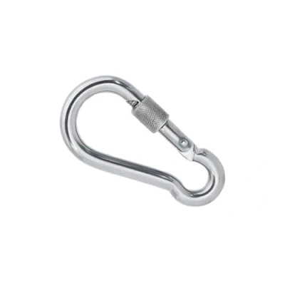 Image of Set of 4 Snap Hooks, 304 Stainless Steel Spring Hook Carabiner, 60mm Quick Link Carabiner Clips for Camping, Fishing, Hiking, Traveling, Backpack, Dog Leash, Keychain