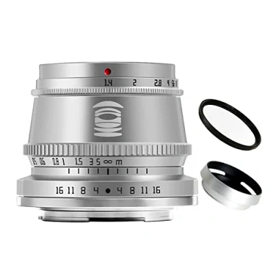 Image of TTArtisan 35mm F1.4 APS C Format Large Aperture Manual Focus Fixed Lens for Fujifilm X Mount Cameras Silver