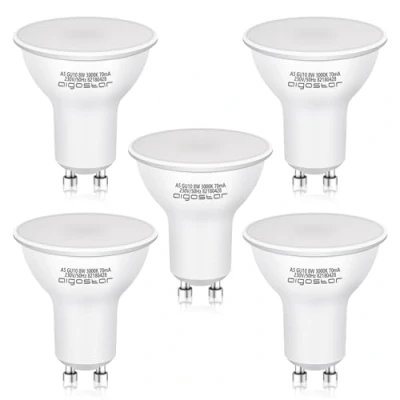 Image of Aigostar GU10 LED Bulbs Warm White, 8W Bulbs, 100Wide Beam Angle Spotlight Bulb, 640LM Super Bright LED, 3000K Light 5 Pack