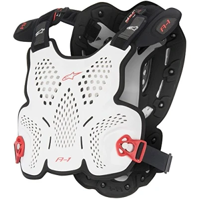 Image of Alpinestars 1494569 Harness A 1 Roost Guard, White/Black/Red, XXL