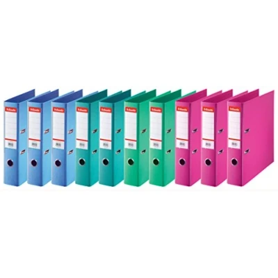 Image of Esselte 624178 Ring Binders with Standard Spine 75 mm Pack of 10 Assorted Fashion