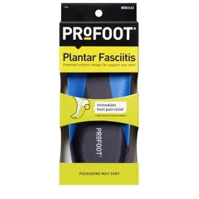 Image of PROFOOT 2103 Plantar Fasciitis Insoles Heel Insert for Men&#039;s Arch Support, Helps Releive Pain