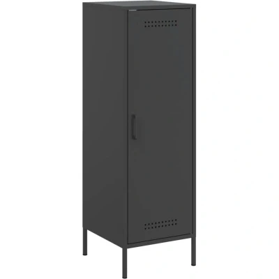 Image of vidaXL Highboard Black 36x39x113 cm Steel