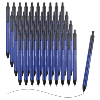Image of M&amp;G Ballpoint Pen 0.7mm, 40pcs Retractable Fine Point Blue Ink Click Ball Writing Supplies for Journaling Home Office Classroom,