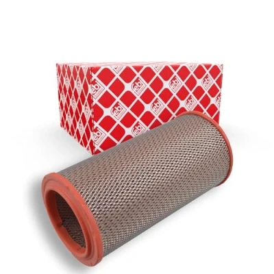 Image of 6000008185, 7701030196, 7701034934, 8660003164 Air Filter FEBI BILSTEIN 100465 126mm 255mm Insert RENAULT: CLIO 2, Super 5 Hatchback, ESPACE 2