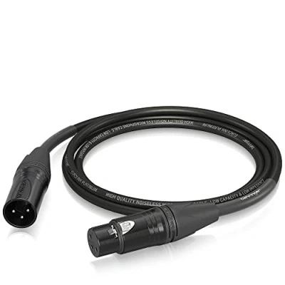 Image of Behringer Microphone Cable Black Neutrik XLR Male to Female 1.5 m / 5 ft Platinum Performance PMC 150