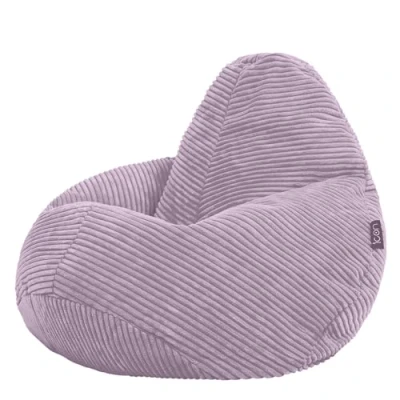 Image of icon Dalton Kids Cord Bean Bag Chair, Lavender Purple, Large Chairs for Kids, Jumbo Bags Girls and Boys, Fluffy Nursery Decor Bedroom Accessories