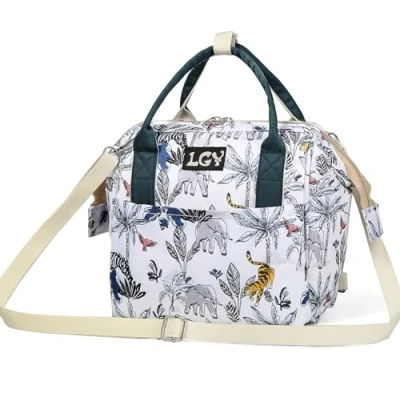 Image of LCY Small Lightweight Baby Nappy Changing Bag Backpack Tote Messenger Forest Prints