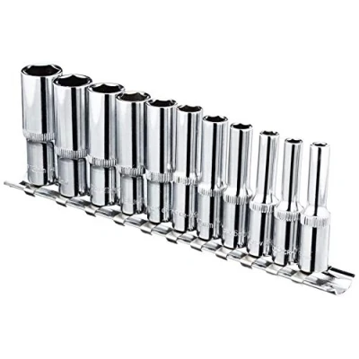 Image of Blue Spot Tools 01540 1/4 Inch Deep Metric Socket Set, multi