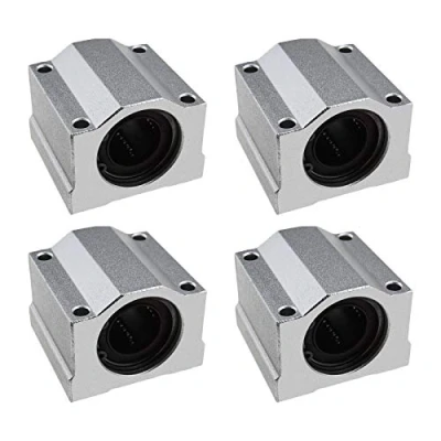 Image of YINETTECH 4Pcs SCS20UU Linear Motion Ball Bearings Sliders Carriage Block Slide Bushing 20mm Bore 50mm Length for CNC 3D Printer Accessories