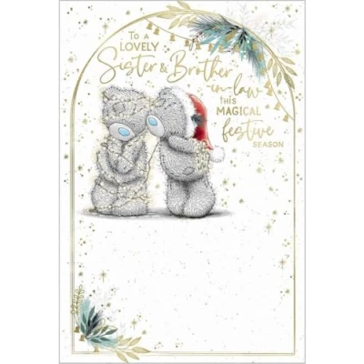 Image of Me To You Tatty Teddy Christmas Card Sister And Brother In Law 6x9ins Official Collection