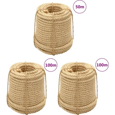 Image of vidaXL Sisal Ropes 3 pcs 14 mm