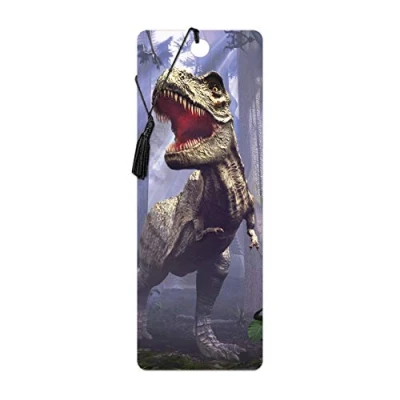 Image of 3D LiveLife Bookmark T Rex Scene from Deluxebase. A Dinosaur with lenticular Artwork Licensed Renowned Artist David Penfound