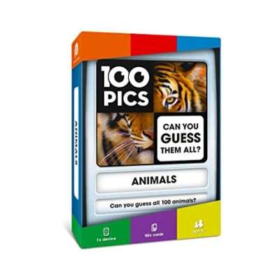 Image of 100 PICS Animals Game Fun Travel Games for Curious Kids (Amazing Pack) [Pocket Card Quiz]