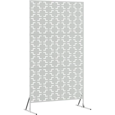 Image of vidaXL Privacy Screen 100x50x180 cm Galvanised Steel