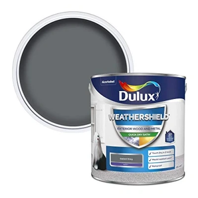 Image of Dulux Weather Shield Quick Dry Satin Paint, 2.5 L Gallant Grey