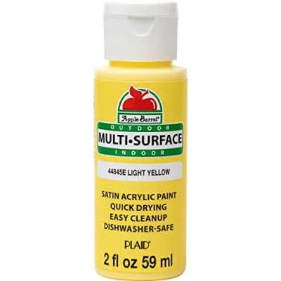 Image of Apple Barrel Acrylic Paint, Yellow, 59.1 ml (Pack of 1)