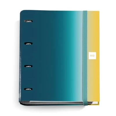 Image of Miquelrius Aurora Iceland Collection A4 Ring Binder with 4 Rings + 100 Sheets 90 g/m² Squared 5 mm Elastic Closure