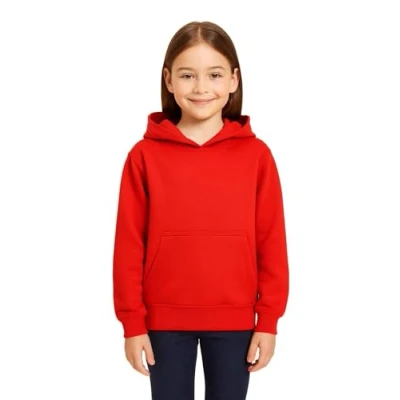Image of A2Z 4 Kids Girls Boys Plain and Tie Dye Print Sweatshirt Pullover Sweat Hoodie Red 2 3