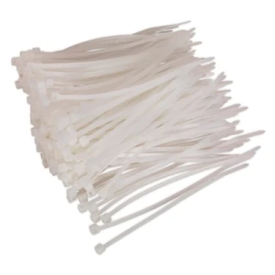 Image of Sealey Cable Tie 100 x 2.5mm White Pack of 200