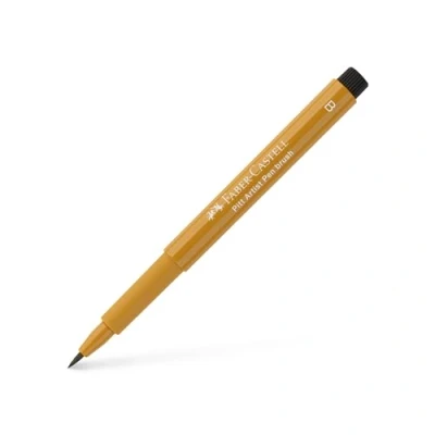 Image of Faber Castell Art &amp; Graphic Pitt Artist Pen Brush India Ink Pen, Green Gold, Single For Art, Craft, Drawing, Sketching, Home, School, University, Colouring