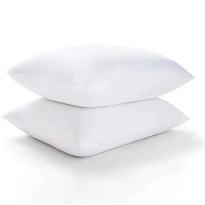 Image of GB TEXTILE NIGHTSLEEP Pack of 2 Pillows, Luxury PLAIN Bounce Back Hollow Fibre Filling Pillow
