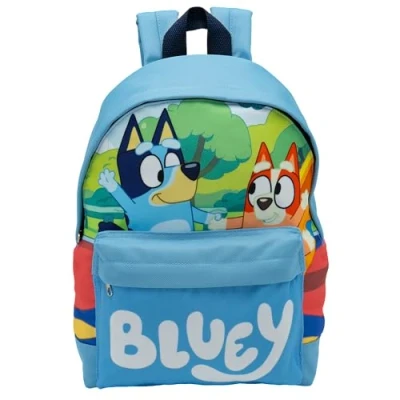 Image of Bluey &amp; Bingo Backpack Kids School Bag With Front Pocket Childrens Boys Girls Nursery Rucksack
