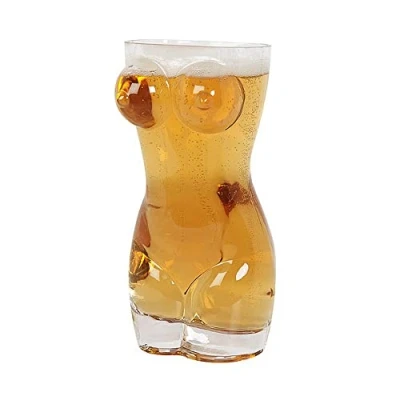 Image of Ocean 8 Unique Pint Glass Body Shaped Stylish for Home Parties, Clubs, Events