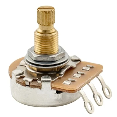 Image of Musiclily Pro HD A25K Full Brass Metric Coarse 18 Spline Split Shaft Pot Audio Taper Potentiometer for Electric Guitar Bass