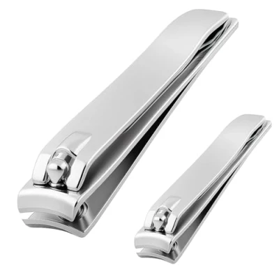 Image of KATX 2 Pcs Nail Clippers Set, Heavy Duty Stainless Steel for Fingernails &amp; Toenails, Sharp, Durable Cutter Men, Women Childs, Precise Comfortable Cutting Tool
