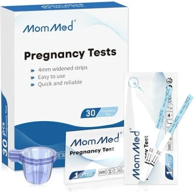 Image of MOMMED Pregnancy Tests(HCG30),Pregnancy Test stripswith 30 Urine Cups for Early Detection, Rapid and Accurate Results, Easy to Use Read Fertility Tests Women