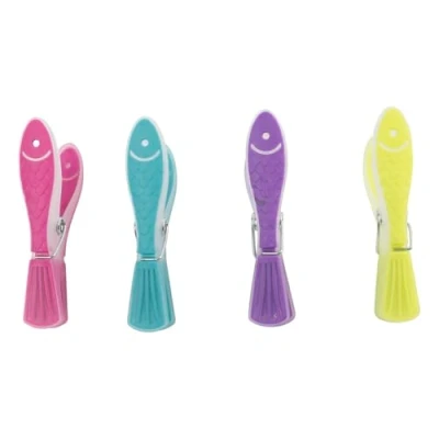 Image of Je cherche une idée me2275 Juego de 18 Pinzas la Ropa Peces plástico 4 x 1.60 8.60 cm, Multicolor,CMME2275